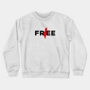 Free Palestine - White Crewneck Sweatshirt